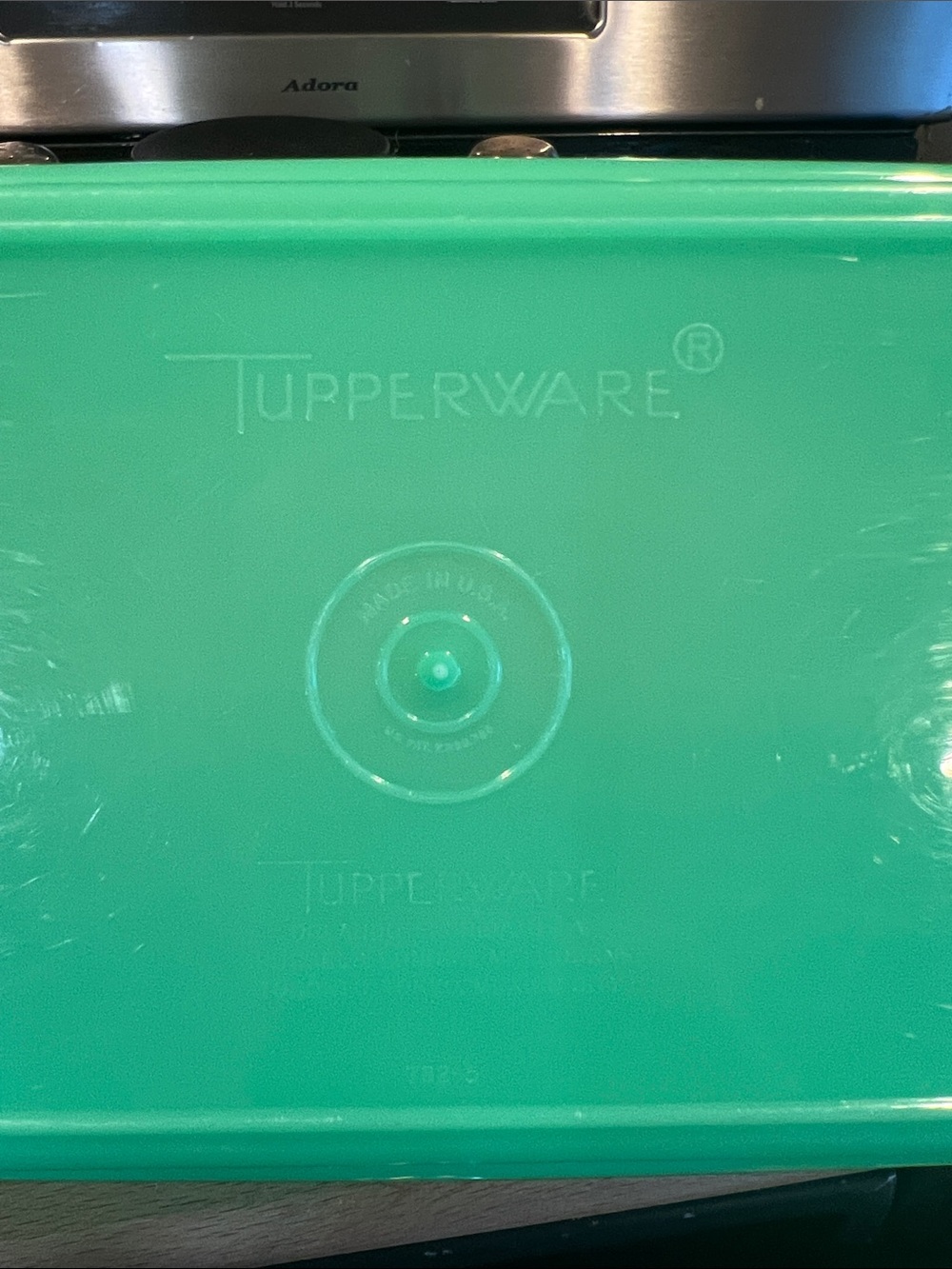 Tupperware Teal and Light Mint Rectangular Storage Container - Picture 5 of 5